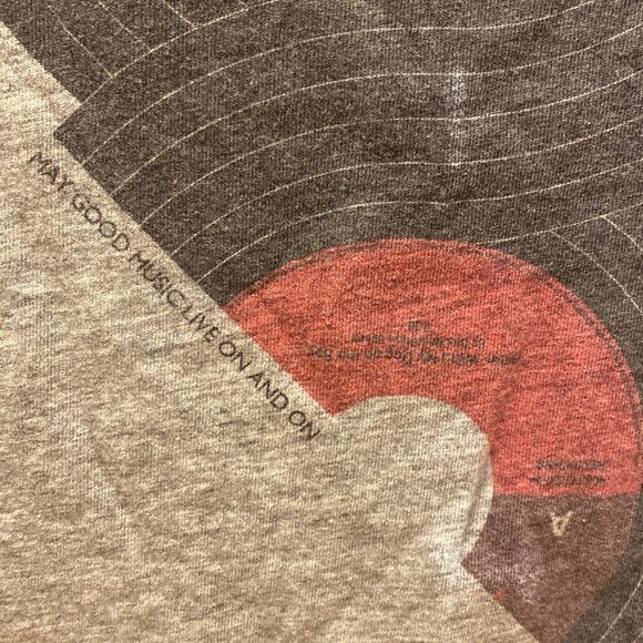 Typographia “45 RPM Vinyl Forever”, Medium Shortsleeved, Gray T-shirt, Unisex - Picture 5 of 13